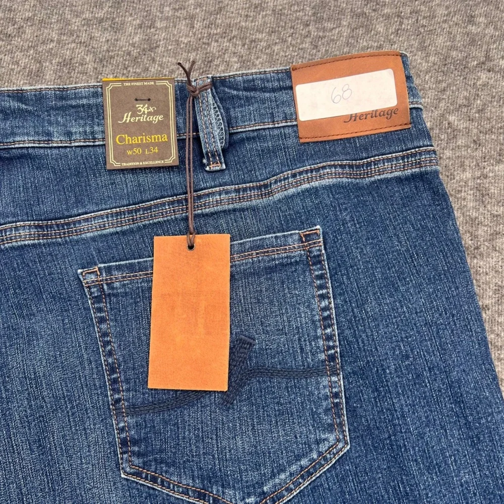 34 Heritage Charisma‎ Mens Jeans 50 Dark Wash Straight Leg Comfort Rise New